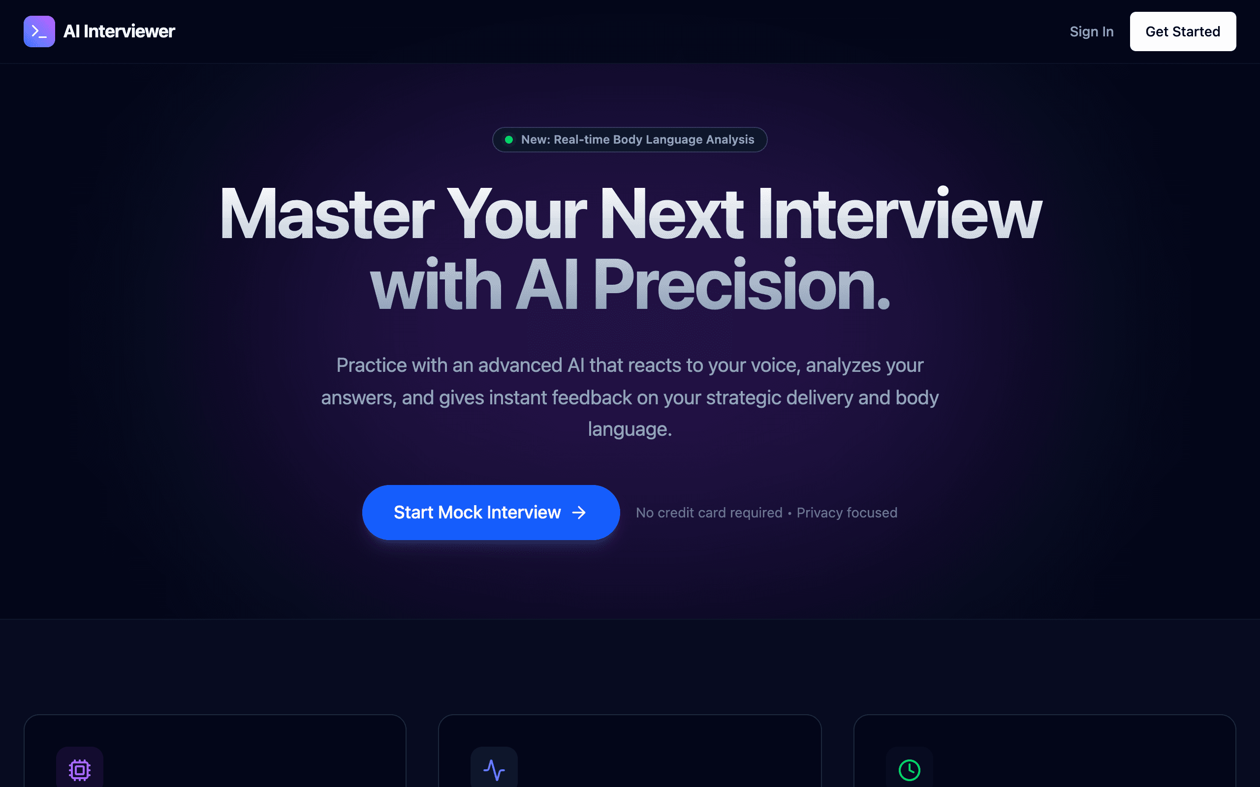 AI Interviewer Interface