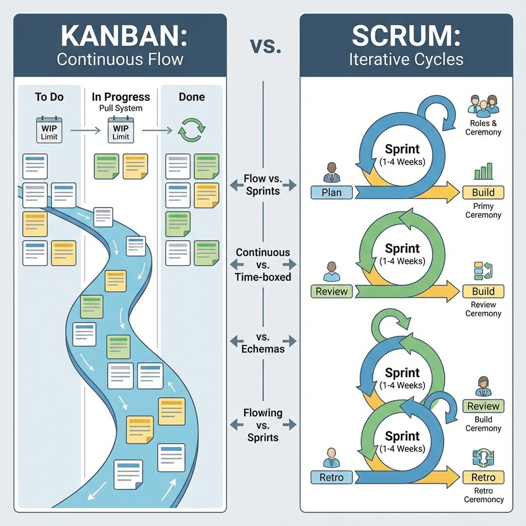 Kanban vs Scrum Board