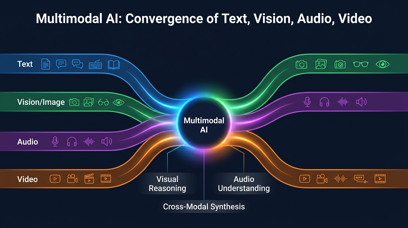 Multimodal AI: Convergence of Text, Vision, Audio, Video