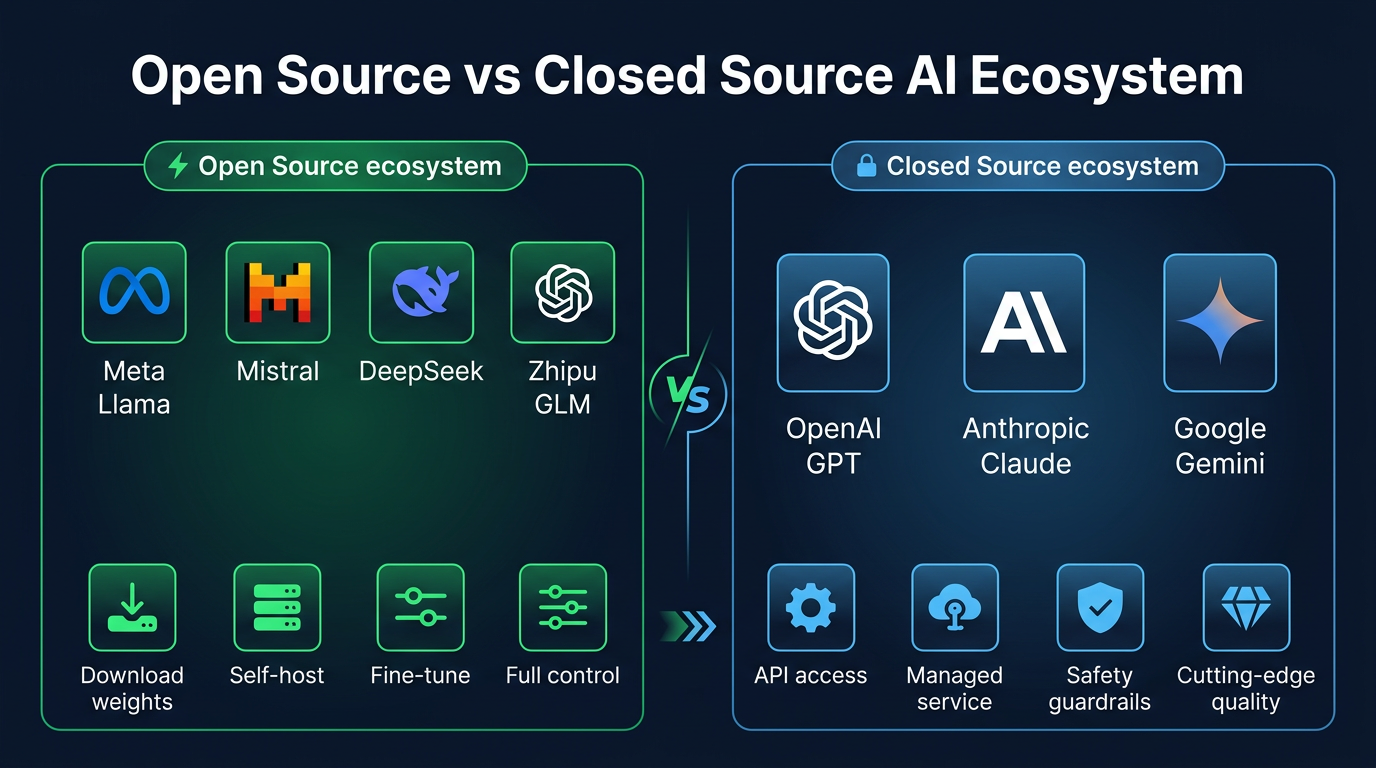 Open Source vs Closed Source AI Ecosystem