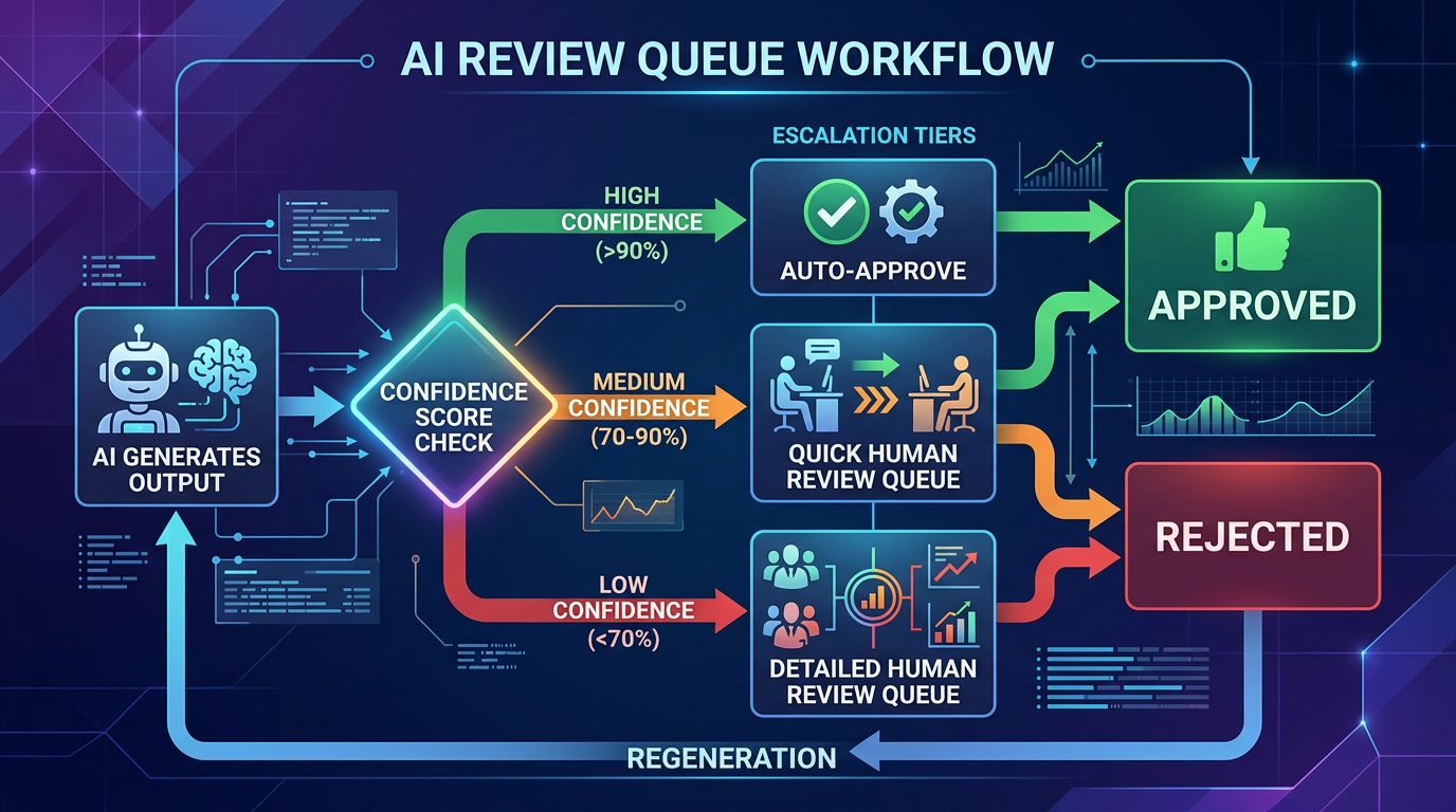Review Queue Workflow for AI Outputs